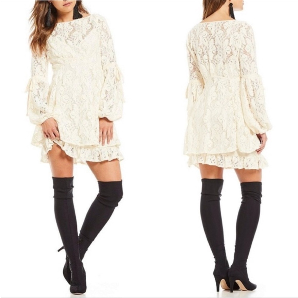 Free People Ruby Crochet Mini Dress